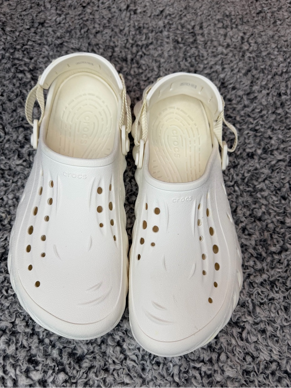 CROCS Kids White Classic-Style Water Clogs